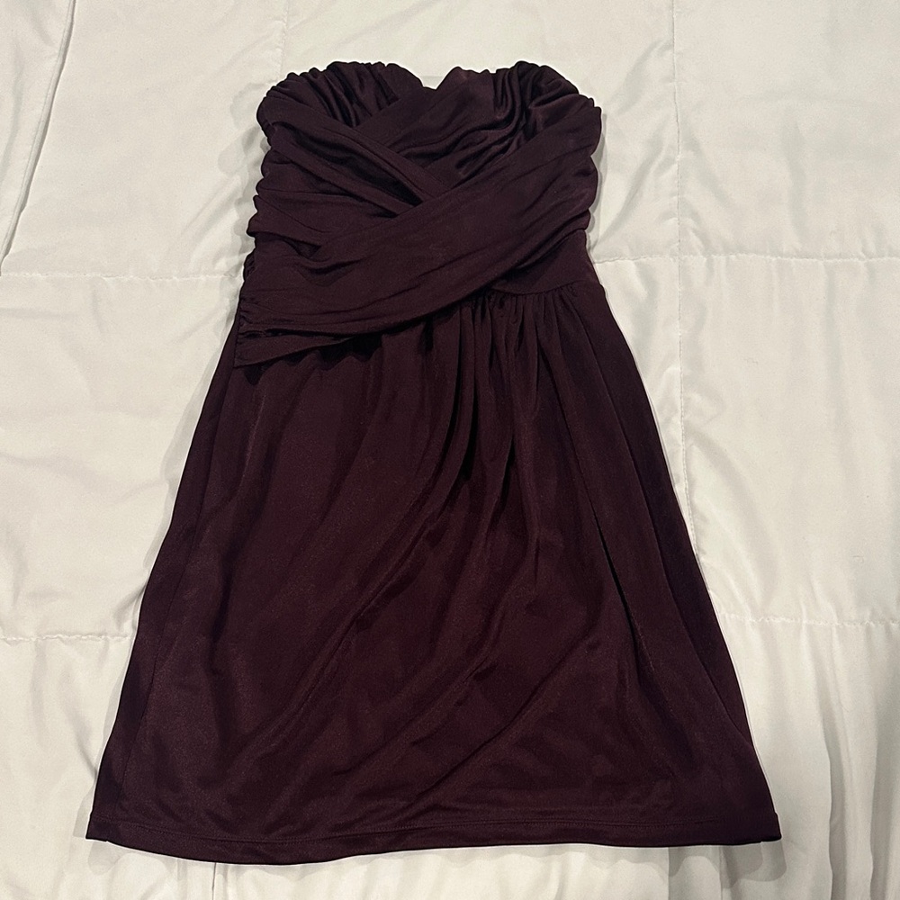 Express Strapless Dark Purple Dress